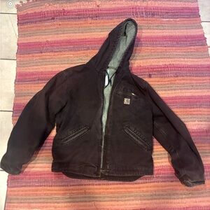 Carhartt Men's Dark Brown Hooded Puffer Jacket